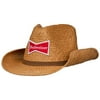 Budweiser Straw Cowboy Hat with Brown Band
