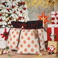 thumbnail image 6 of KLL Orange Peach for Christmas Gift Bag,Christmas Burlap Goody Gift Bags with Plaid Drawstrings for Xmas Presents Holiday Party Favor Treats Candy-Black, 6 of 8