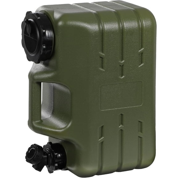 RedSwing 3 Gallon/11L Portable Water Container, Camping Water Jug with Spigot, Water Storage Carrier for Outdoor Hiking, Car, Hurricane Supplies, BPA Free, Green