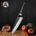 thumbnail image 3 of MITSUMOTO SAKARI 7 inch Japanese Santoku Knife Chef Knife, Super Sharp Meat Cleaver Kitchen Knife, 3 of 8
