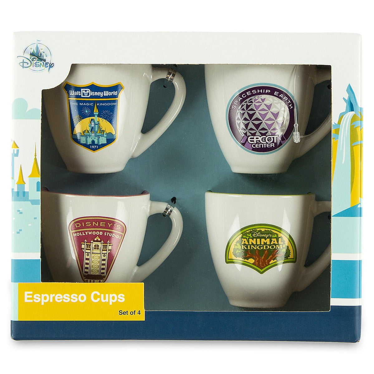 Disney Parks Magic Kingdom Epcot Hollywood Animal Coffee Espresso Cups