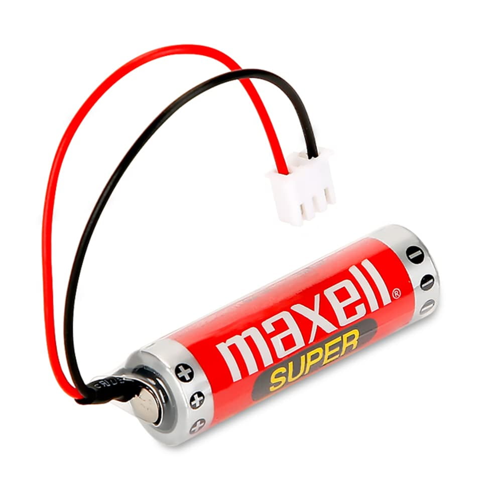 3 Pcs Original Battery for MAXELL ER6C AA 3.6V 1800mAh AA PLC Battery for FX F2-40BL with Plug
