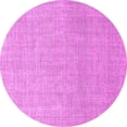 thumbnail image 1 of Ahgly Company Indoor Round Solid Pink Modern Area Rugs, 5' Round, 1 of 4