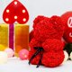 thumbnail image 3 of Oso rosa, oso de peluche, oso de flores artificiales, regalo del día de San Valentín oso rosa burbuja flor oso simulación flor inmortal abrazo oso juguete Zhivalor HMHZ1515-2, 3 of 4