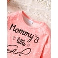 thumbnail image 5 of 3T Baby Girls Clothes 4T Girls 2PCS Outfits Set Letter Print Round Neck Toddler Girls Long Sleeve Top Bell-bottomed Pants Set Pink, 5 of 8