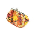 thumbnail image 3 of Wrapables® Canvas and Embroidered Floral Coin Purse Clutch Wallet (Set of 2), Orange and Sky Blue, 3 of 8