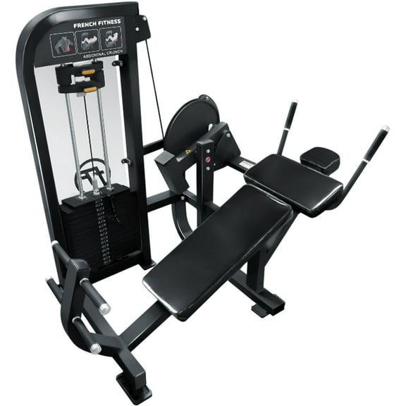 French Fitness Tahoe Selectorized Horizontal Ab Crunch (New)