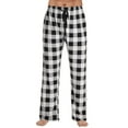 thumbnail image 2 of Cyglowse Buffalo Plaid Pajama Pants Men Lightweight Checkered Pj Pants Straight Leg Lounge Sleep Bottoms Gray 2XL, 2 of 5