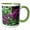 Green/White, variant on 3drose, Blooming Lilacs in Michigan, 11oz Two-tone Yellow Mug