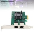 thumbnail image 3 of Tarjeta de Red PCIe, Tarjeta PCIe Gigabit Ethernet 10 100 1000Mbps 2 Puertos para servidores, 3 of 7