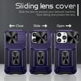 thumbnail image 6 of TECH CIRCLE Case for iPhone 13 Pro Back Cover with Magnetic Kickstand + Metal Ring Holder + Camera Cover, Shockproof Hybrid PC+TPU Covers [360° Rotating Bracket] [Corner Protection] - Purple, 6 of 8