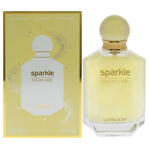 Sparkle Golden Chic by Lonkoom pour Femme - Spray EDP de 3,4 oz