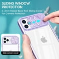 thumbnail image 4 of Phone Case for iPhone 11 Pro Max 6.5 with Tempered Glass Screen Protector Cover Camera Cover Slide 360 Full Body Protection Slim Clear Bumper Cell Accessories iPhone11 11pro Promax i XI Plus Purple, 4 of 13