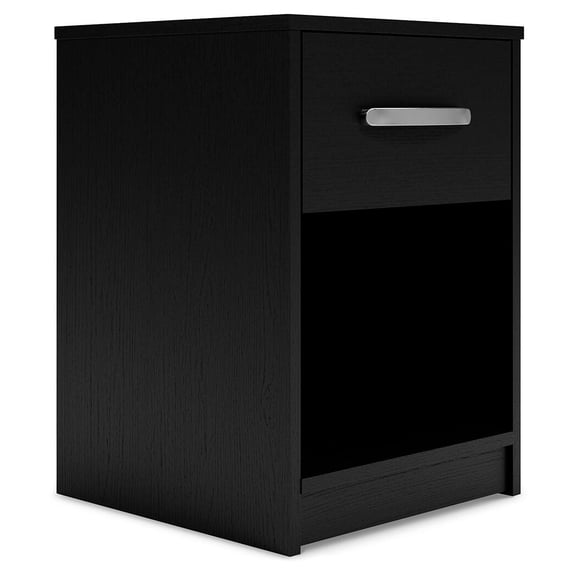 Signature Design by Ashley Casual Finch 1 Drawer Nightstand, Black