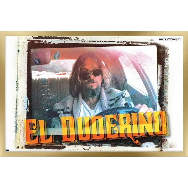The Big Lebowski El Duderino Wall Poster, 14.725" x 22.375", Framed