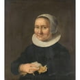 thumbnail image 2 of Herman Meynderts Doncker 15x16 Black Ornate Wood Framed Double Matted Museum Art Print Titled - Portrait of a Woman (1650), 2 of 5