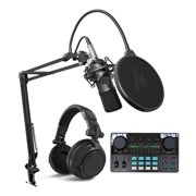 Microphone Condenser Professional Recording Studio Interface,Sound Card Podcasting Microfone