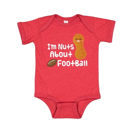 

Inktastic Football Funny Nuts About Football Gift Baby Boy Bodysuit