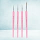 thumbnail image 3 of EeaseMX 4 pinceles con punta de pelo de lobo, pinceles profesionales para detalles finos, pintura y dibujo (rosa), 3 of 7