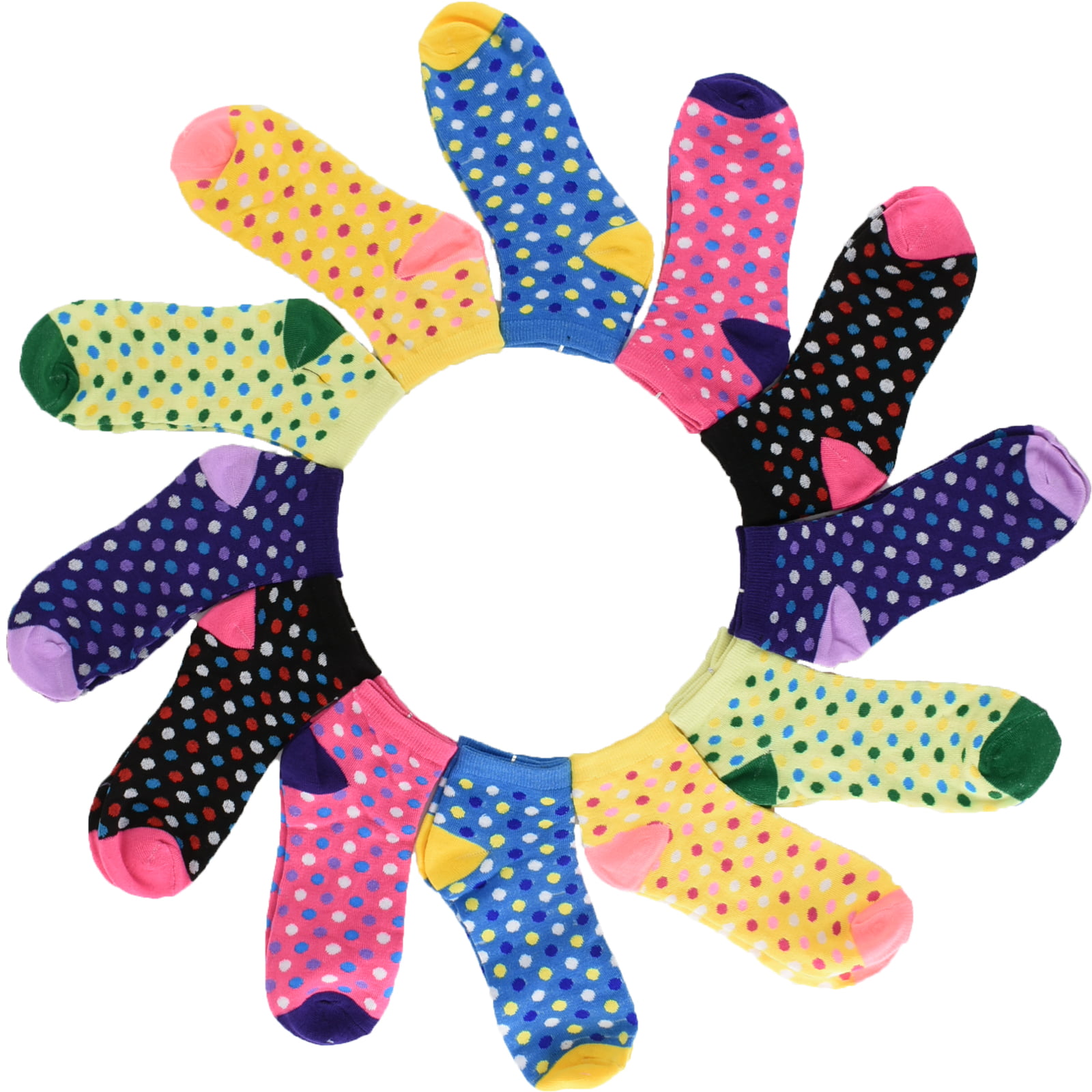 12 Pairs For Women Fashion Cotton School Casual Low Cut Socks Size 9-11 argyle 