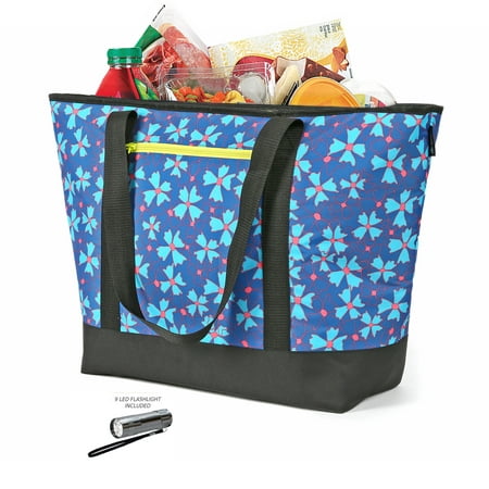 12 Gallon Insulated Mega Tote Bag: for Frozen Food, Perishables and Hot Food - Floral (Best Way To Ship Perishable Food)