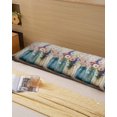 thumbnail image 6 of Daisies Flowers Body Pillow Cover 20 x 54 Inch Decorative Pillow Cover Vintage Farm Bottle Floral Wooden Plank Lumbar Pillowcase Seasonal Rectangle Cushion Case for Couch Sofa Bed Living Room, 6 of 7