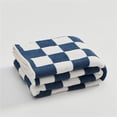 thumbnail image 1 of LAICAIW Checkered Throw Blanket，Checkered Blanket Throw Cute，Throw Blankets Checkerboard Grid Chessboard Gingham Warmer Comfort Plush Reversible Microfiber Cozy Decor for Home Bed Couch (Blue, 60", 1 of 7