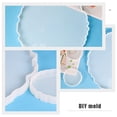 thumbnail image 5 of OUNONA Cup Mat Mold Set, White Silicone DIY Trays for Desktop Organizers, 5 of 7
