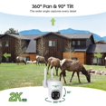 thumbnail image 4 of Camara de seguridad Manshur UB6 4G LTE solar exterior 2K 3MP PTZ 360 vision nocturna color, 4 of 5