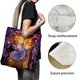 thumbnail image 3 of Isabella de Encanto Bolso de tela con estampado de lienzo para mujer, bolsa de compras reutilizable y estética, con cremallera interior, regalo para mujer,40*45cm., 3 of 6