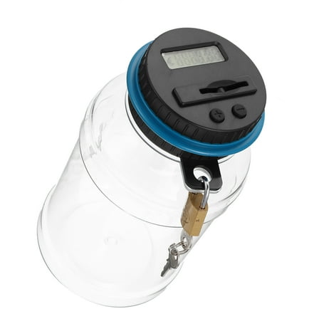 MERRYHAPY Unbreakable Money Box Digital Display Counts Bank Plastic 1Pack