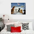 thumbnail image 4 of Nawypu  Christmas Dogs and Cats Watching Santa Decorations Artwork Print on Canvas, Christmas Theme Wall Art Decorations for Home Living Room Decor, 4 of 4