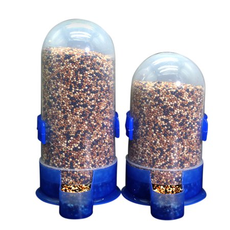 Plastic Bird Feeder Waterer Automatic Food Water Feeder With Cage