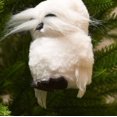 thumbnail image 3 of Temps des fêtes Noël souhaits chauds fausse fourrure hibou ornement, blanc, 1 comte, 3 of 5