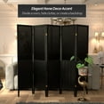 thumbnail image 6 of Handmade Beadboard 70-inch Room Divider (China) 5 Panel Black, 6 of 6