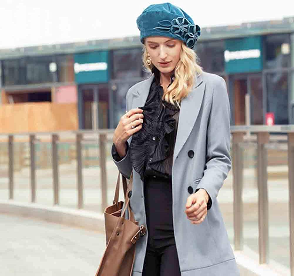 Wool Classic Floral Dress Beanie Winter 
