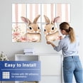 thumbnail image 5 of Bunny 8 Pack Art Acoustic Panels Sound Absorbing Rabbits Pink Flowers Pastel Decorative Soundproof Wall Panels Self Adhesive for Nursery Game Room Girls Bedroom 48"x32", 5 of 7