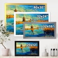 thumbnail image 4 of Designart 'The Deep Blue Lake And Windmills' Nautical & Coastal Framed Art Print, 4 of 4