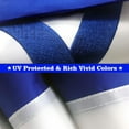 thumbnail image 3 of Double Sided Israel Flag 3x5 Ft Outdoor Israeli Flags Embroidered Heavy Duty 210D Nylon Oxford Sewn Stripes Stronger Brass Grommets 4 Stitched Hemmin, 3 of 7