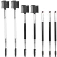 thumbnail image 1 of TAILTOSS 7Pcs Double End Makeup Brush Set Black Essential Cosmetic Tools for Professionals, 1 of 7