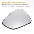 thumbnail image 3 of Reemplazo de vidrio de espejo retrovisor del lado izquierdo del conductor, vidrio calefaccionado blanco con respaldo, adecuado para Citroen C4, 3 of 6
