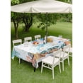 thumbnail image 4 of Outdoor Tablecloth with Umbrella Hole for Patio/Picnic/Party/Camping, Jellyfish Coastal Waterproof Table Cloth Rectangle Table Cover Washable, Summer Nautical Starfish Coral Ocean (52"x 70"), 4 of 8