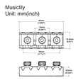 thumbnail image 2 of Musiclily Pro 42mm Electric Guitar String Locking Nut for Floyd Rose Tremolo Bridge, Gold, 2 of 5