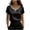 Black, variant on Womens Summer Tops Satin Keyhole Neck Short Sleeve Casual Business Tunic Shirts Summer Clothes for Women Pink XXL