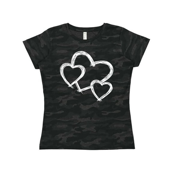 Inktastic Three White Hearts Women's T-Shirt