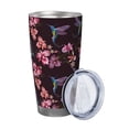 thumbnail image 2 of Lsque Humming Bird And Tropical Pattern 20oz Car Cup with Lid and Straw, Insulated Coffee Cup with Straw Topper, Spill Proof Travel Coffee Mug, Stainless Steel Tumble-Without Straw, 2 of 8