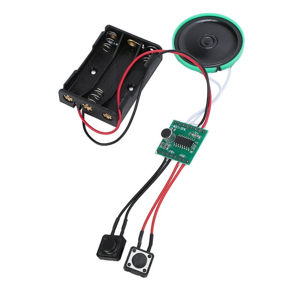 Card Recordable Voice Chip, Recordable Voice Chip DIY 4.5V AAA Battery Powered Single Play Multi Function for Greeting Cards Making