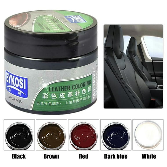 Fufafayo 5Pcs Leather Repair Cream, Auto Leather Color Restorer Paste, Leather Renovated Coating Maintenance Agent for Scratches, Cracks and Stains, Leather Color Repair Kit for Car Seats, Sofas,