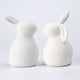 thumbnail image 1 of Set de 2 figuras decorativas de conejo blanco de cerámica, 1 of 9