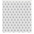 thumbnail image 3 of Ambesonne Tattoo Shower Curtain, Mountains Trees Eagles, 69"Wx70"L, Black White Pale Grey, 3 of 3